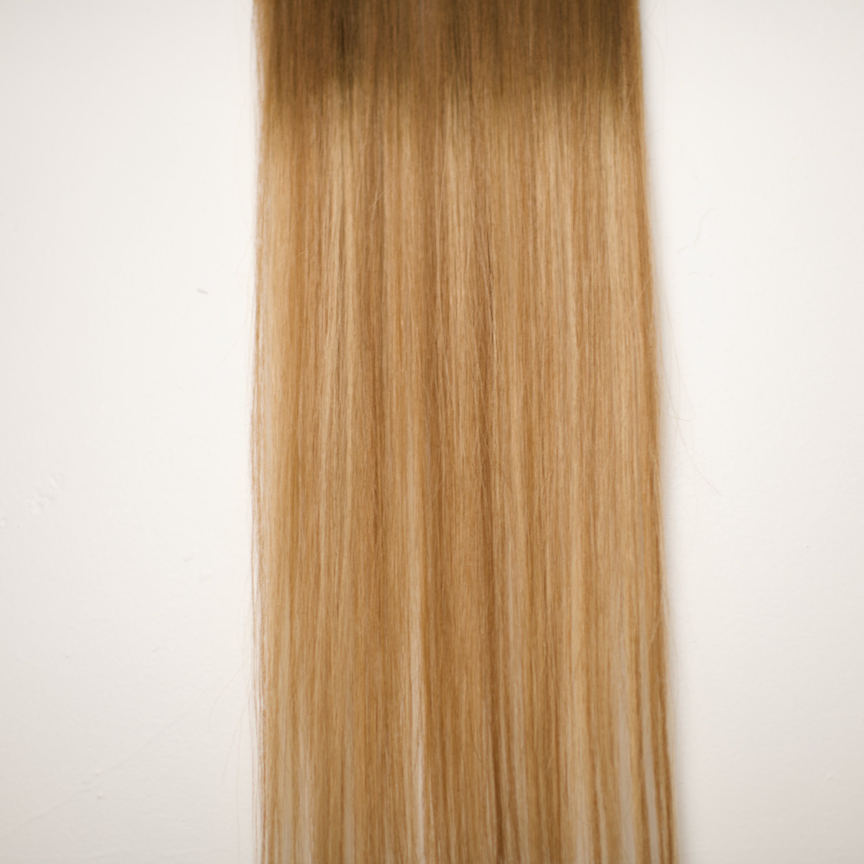 Hannah (Light Golden Blonde with a Warm Brown Root)- Reinforced Handtied Weft