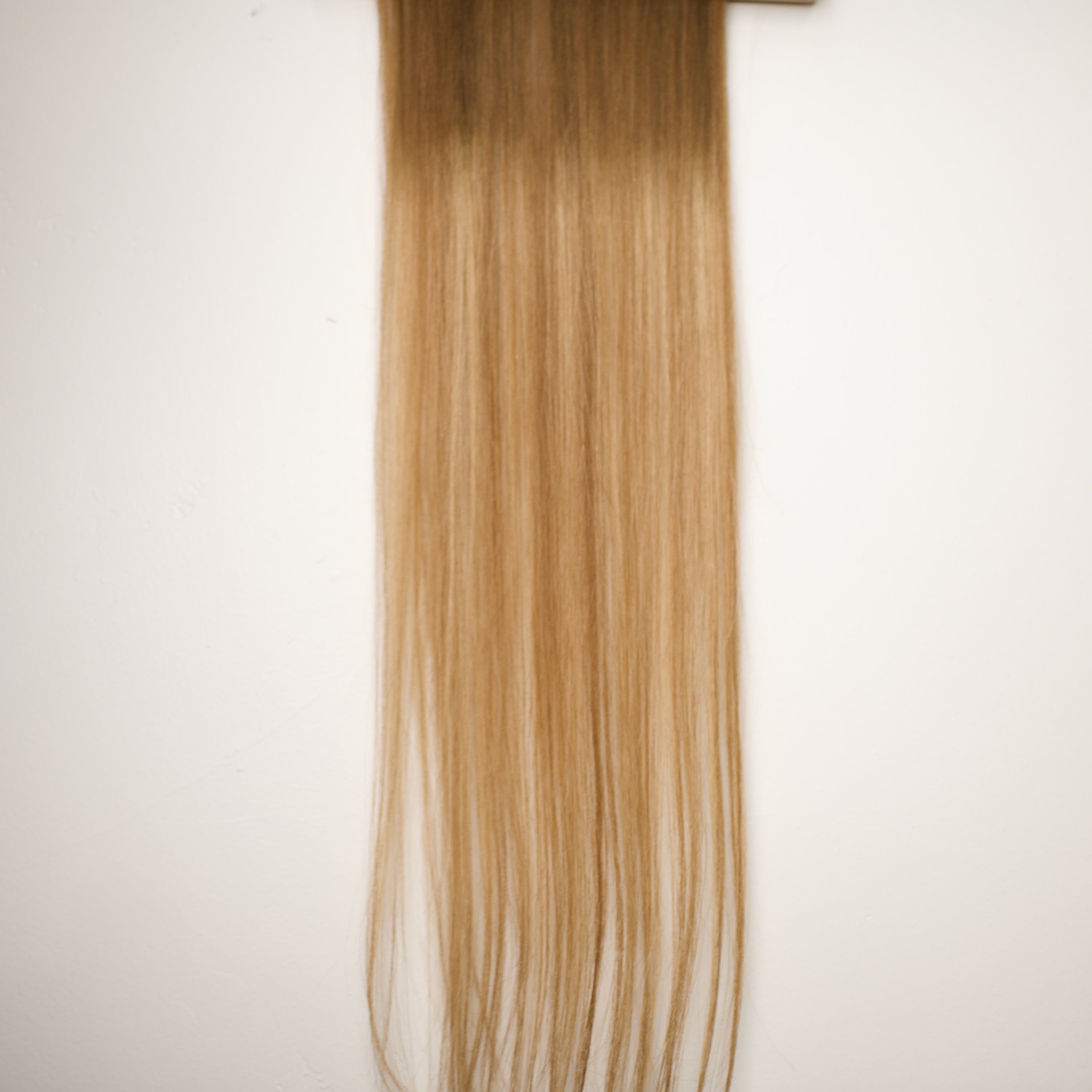 Hannah (Light Golden Blonde with a Warm Brown Root)- Reinforced Handtied Weft